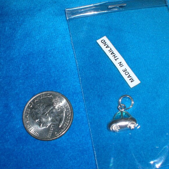 Sterling silver car charm with enamel windows - Picture 1 of 5